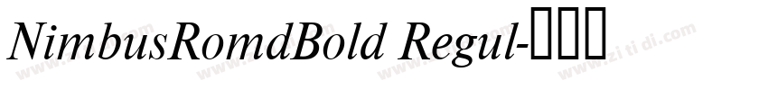 NimbusRomdBold Regul字体转换